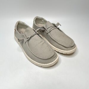 HEY DUDE Wendy  Light Gray Chambray Casual Shoes Womens Size 10 Style #121413058